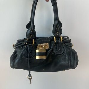 SOLD-Black Chloe Paddington Bag